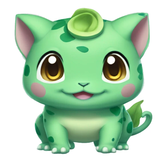 Kawaii Chibi Bulbasaur Full Body sticker