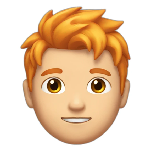 garcon animé roux avec des muscles sticker