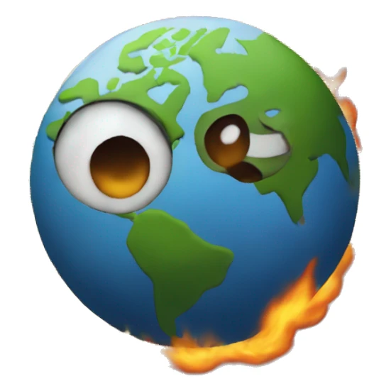The earth is burning sticker