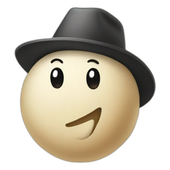 sesame seed with a hat sticker