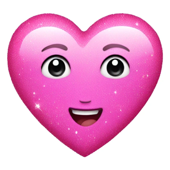 pink heart with sparkles sticker