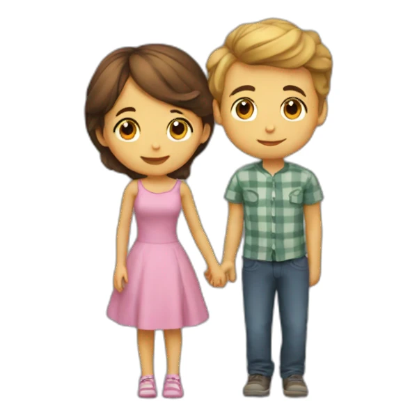 petite amie et garçon bisous sticker