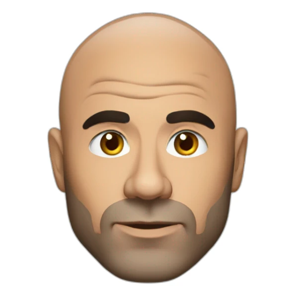 Joe Rogan with hair sticker