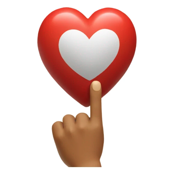 Throwing a heart emoji with hand sticker