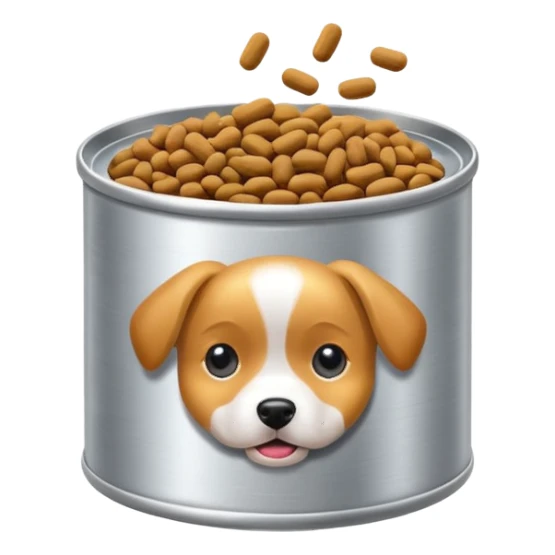 Dog food can  sticker