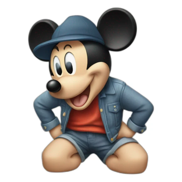 Mickey qui boie de la bière sticker