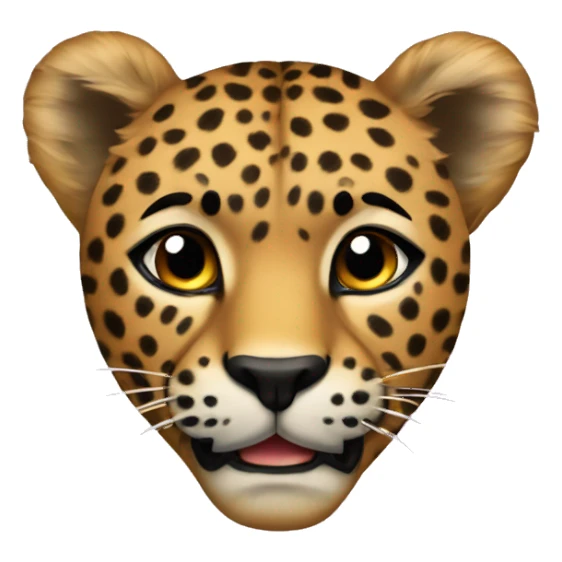 corazón con pelaje de leopardo sticker