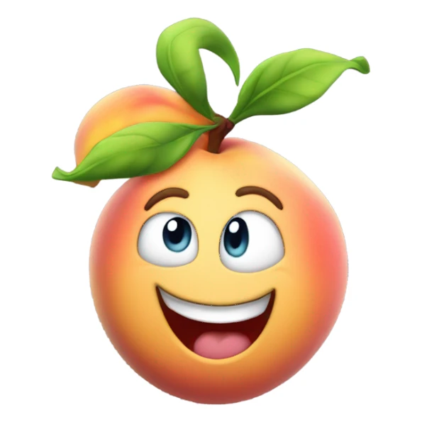 farting peach sticker