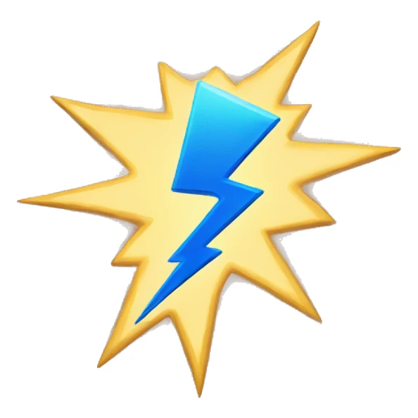 lightning striking out of a nose sticker