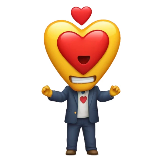 Corazón con un triángulo en el medio sticker