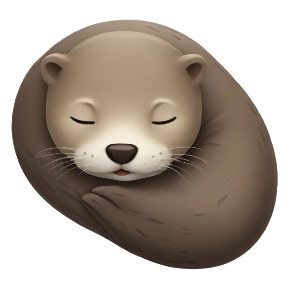 Sleeping otter sticker