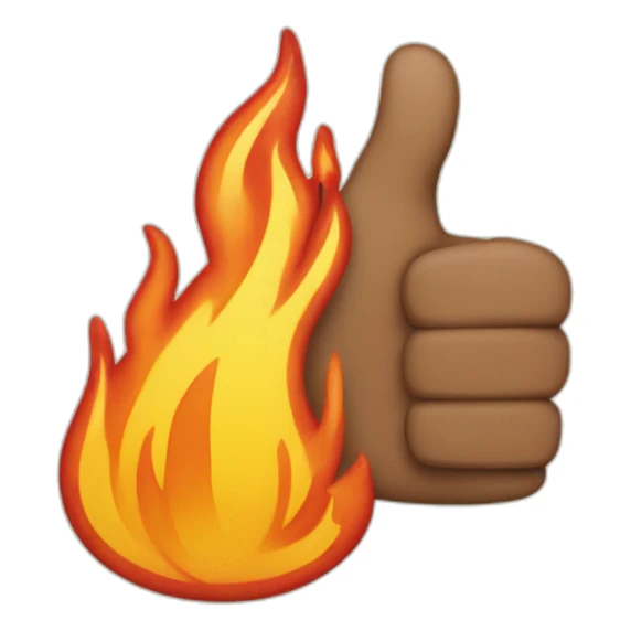 flames thumbs up sticker