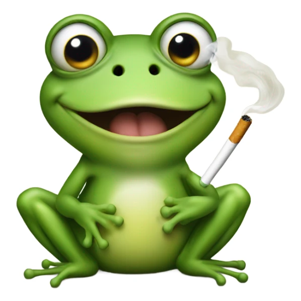 peepo frog smoking  sticker
