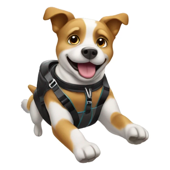 Dog skydiving  sticker