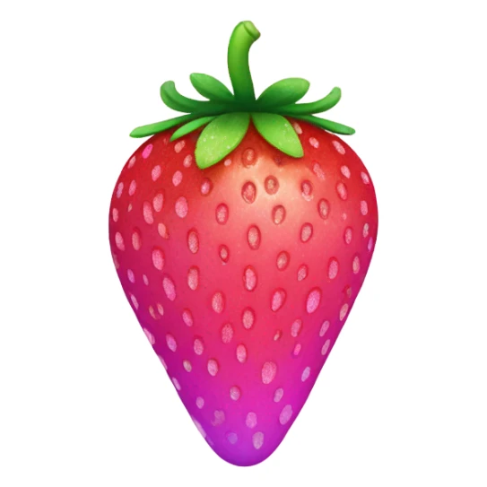 Pink ombre strawberry with glitter  sticker