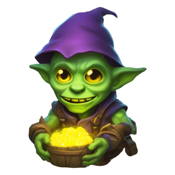 loot goblin with glowing neon sticker
