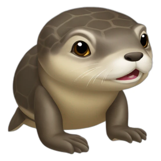 Loutre-sur-une-tortue sticker