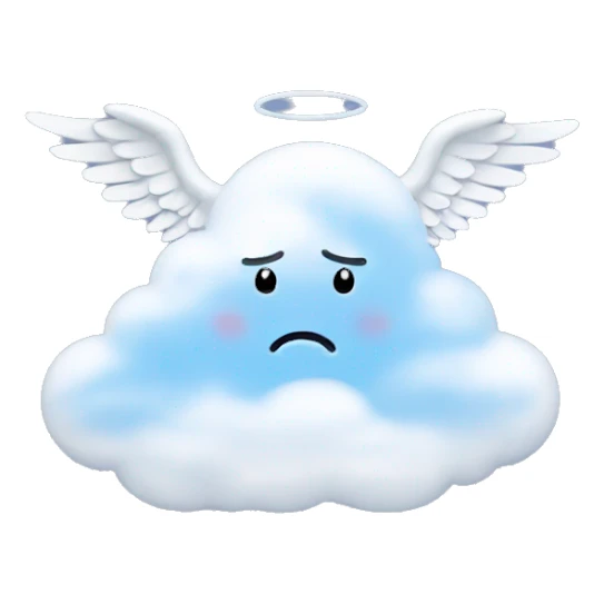 cloud with an angel sticker