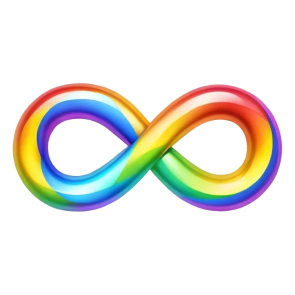 Rainbow infinity sign sticker