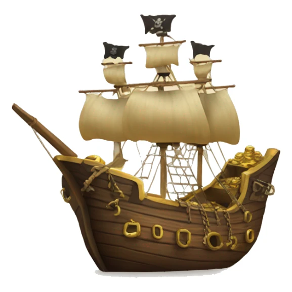 Pirate ship with Treasure  sticker