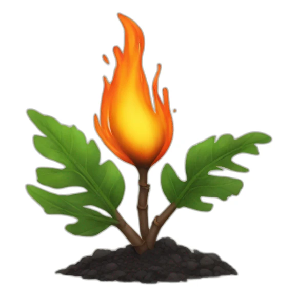 A burned plant sticker