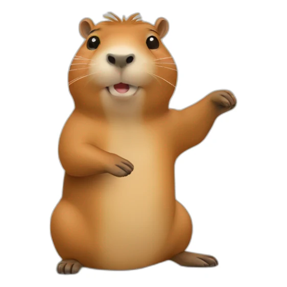 capybara doing italian gesture sticker