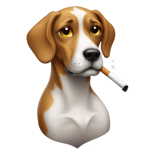 Dog smoking funny sticker