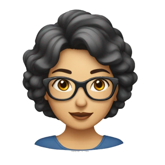 Maestra, morena con gafas sticker