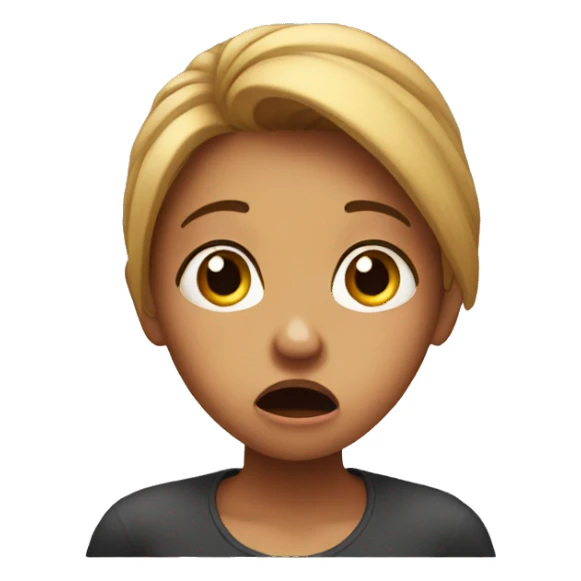 Girl very scared  sticker