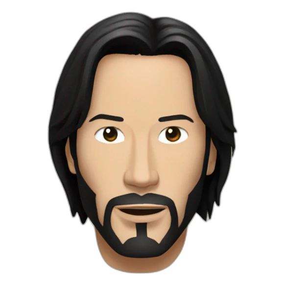 Black young keanu reeves as b matrix sticker