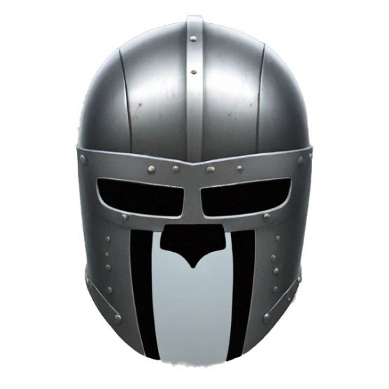 Knight helmet with punisher skull inside sticker