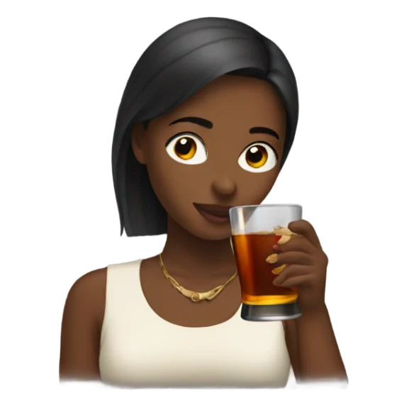 Girl drinking hennessy  sticker
