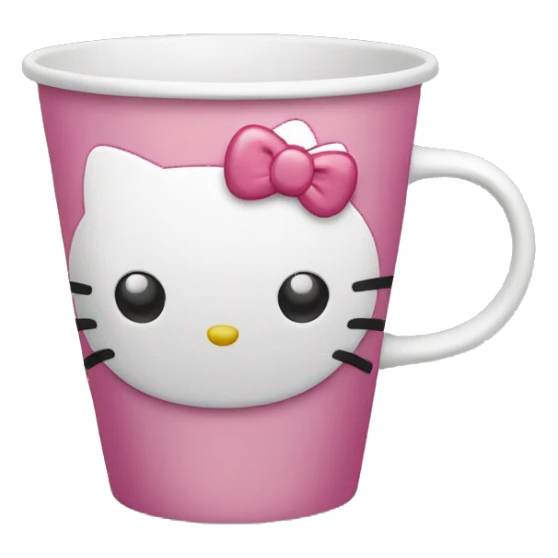 hello kitty empty cup sticker
