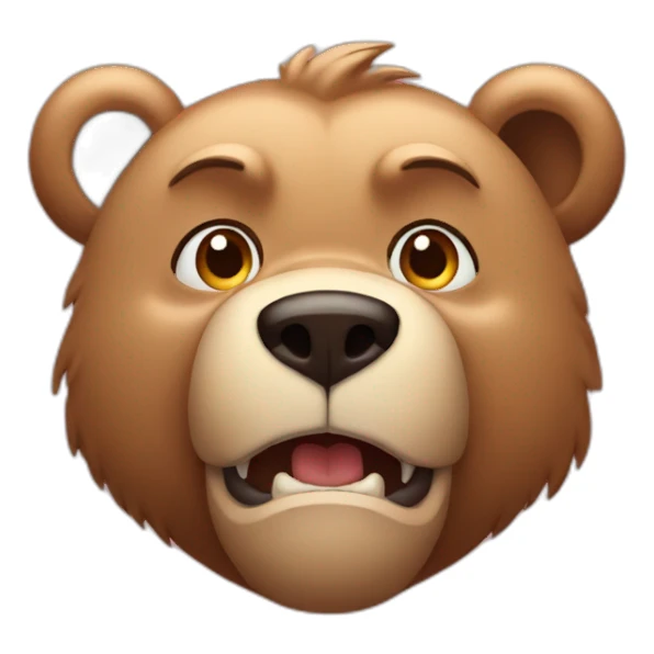 muscular bear sticker