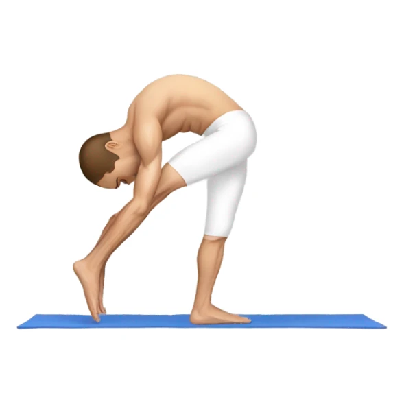 Full back bend yoga white male sticker