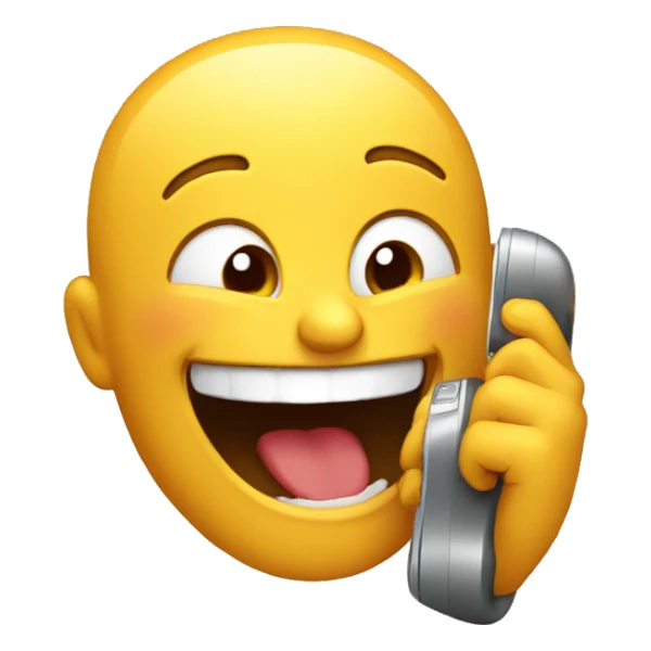 Laughing with phone  sticker