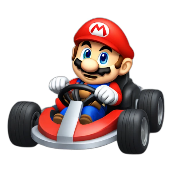 super-mario-sitting-in-a-kart sticker