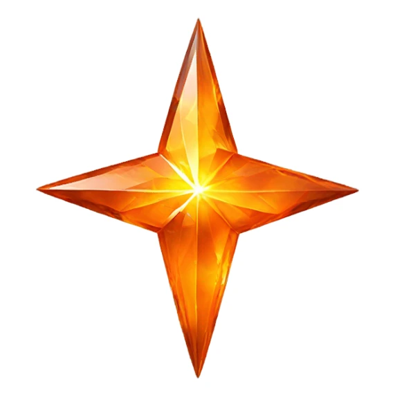 Crystal stars orange sticker