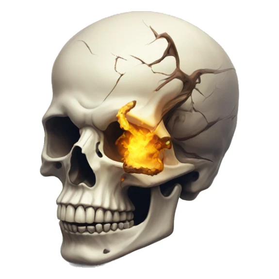 mind blowing + skull sticker