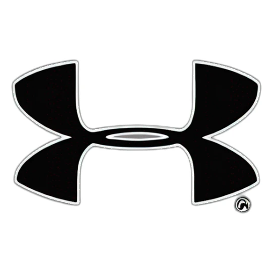 Under armour black logo sticker
