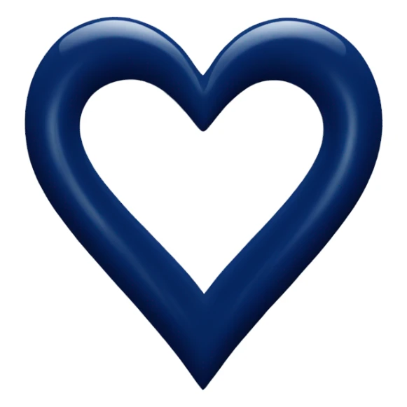 Navy heart sticker