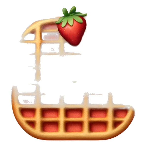 Strawberry waffle sticker