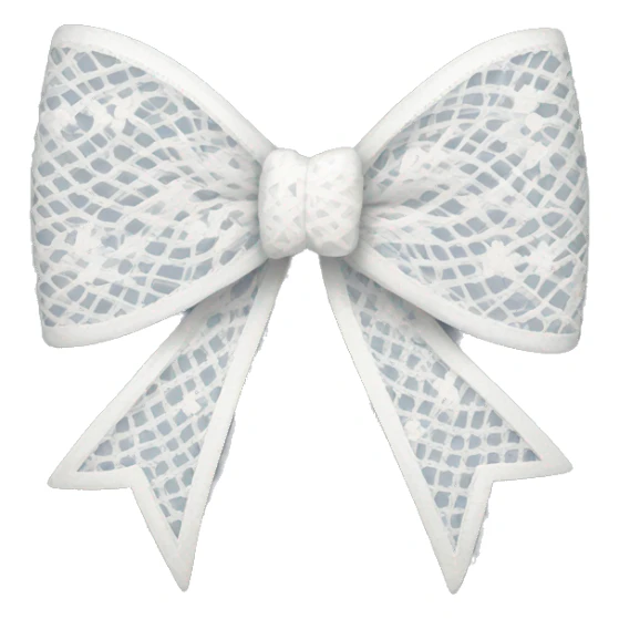 white lace bow sticker