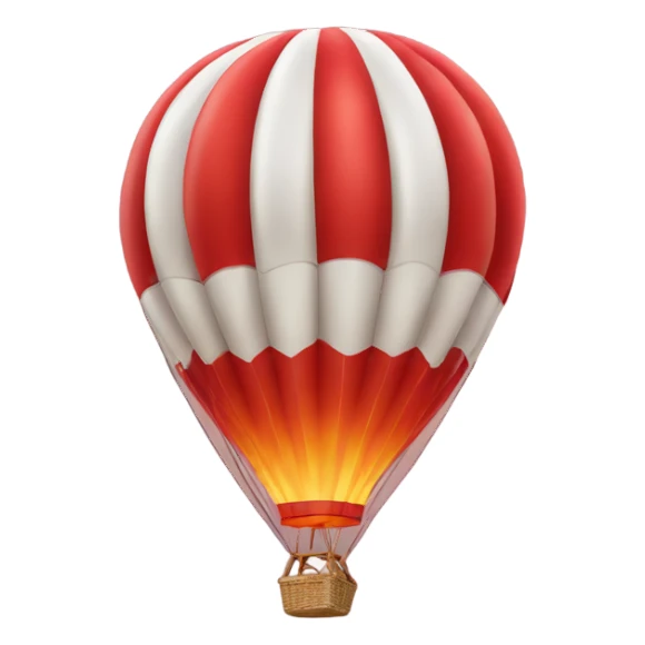 red hot air balloon sticker