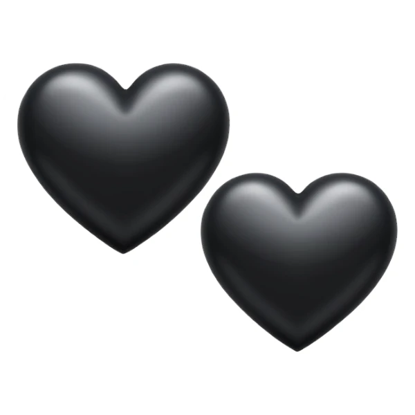 two black hearts💕 sticker