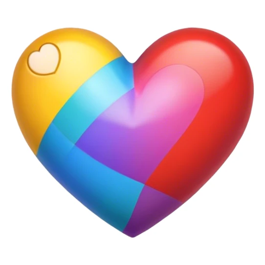 Cœur multicolore  sticker