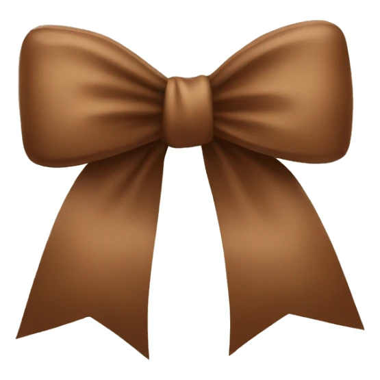 Christmas brown bow sticker