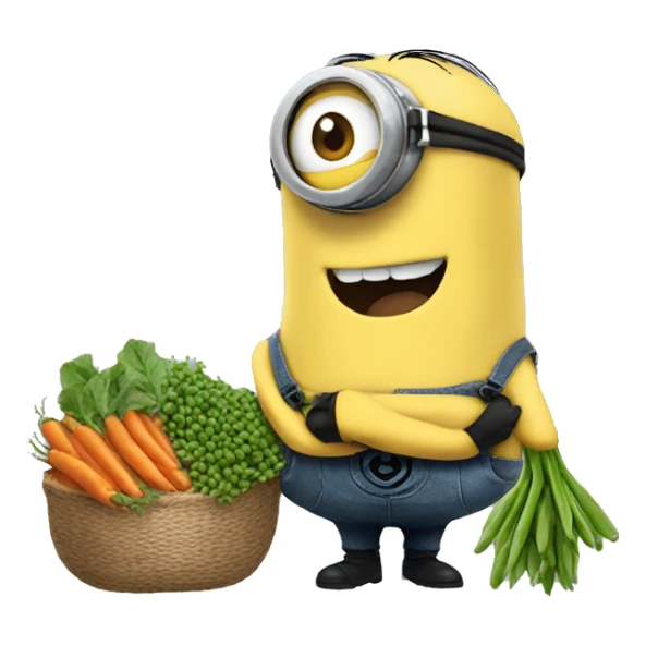 minions avec legumes sticker