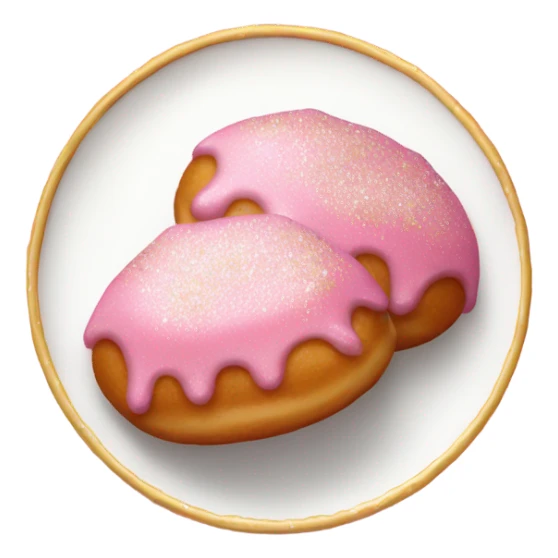 Pink beignets with glitter  sticker