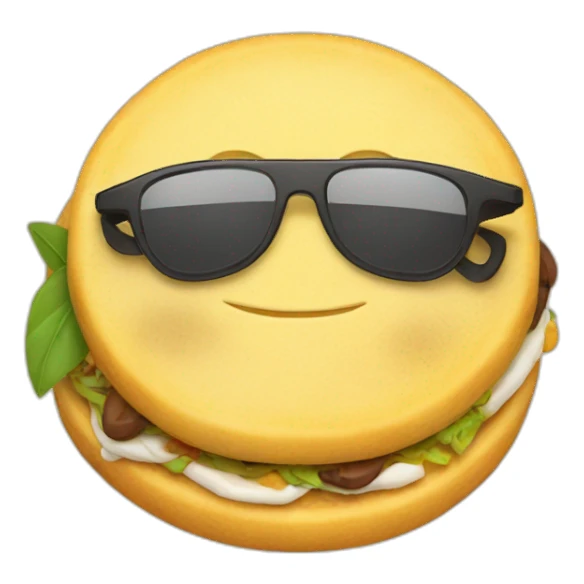 Arepa with sunglasses sticker